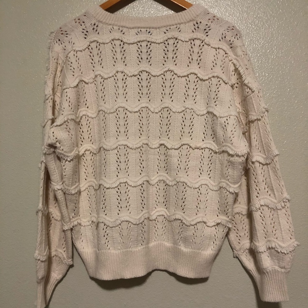 MADEWELL V-Neck Fringe Pullover Sweater - Picture 5 of 7